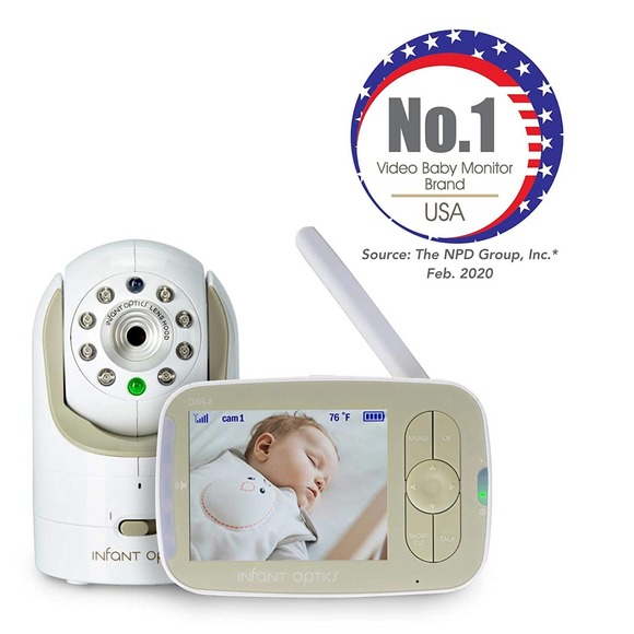 Infant Optics - Video Baby Monitor with 3.5" Screen - Gold/White - Picture 2 of 6